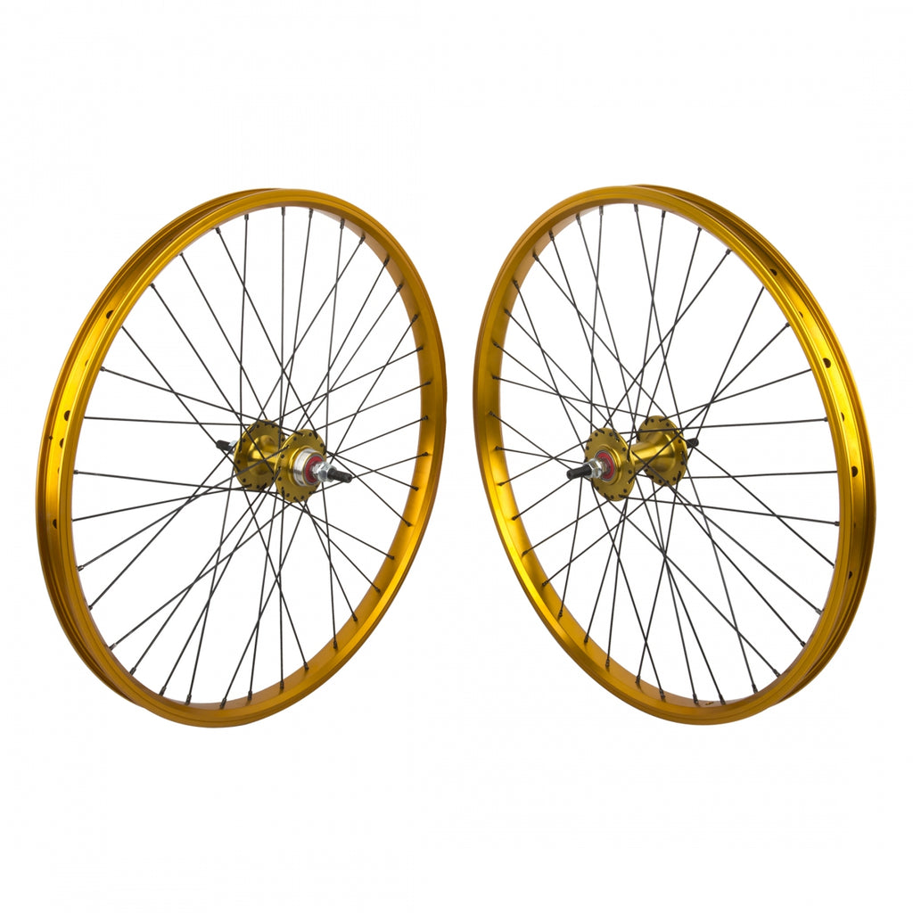 PAIR 24x1.75 507x24 BLACK-OPS DW1.1 GOLD 36 BLACK-OPS MX1100 1s FW SEAL 3/8 GOLD 110mm DTI2.0BK