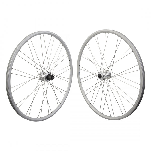 PAIR 700 622x19 RYDE Z2000 SILVER 16x2 WHEEL MASTER MT2000 8-10sCAS 6B QR SILVER 135mm DTI2.0SL