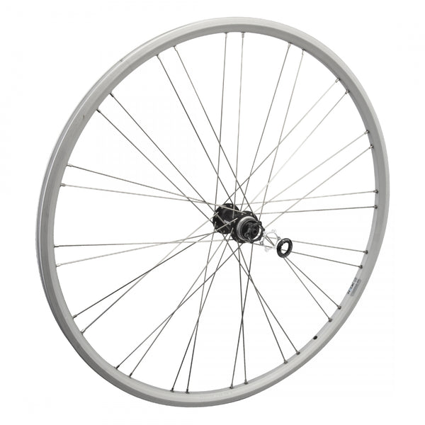 FRONT 700 622x19 RYDE Z2000 SILVER 32 SHIMANO RM35 CL w/6B ADAPTOR QR BLACK 100mm DTI2.0SL