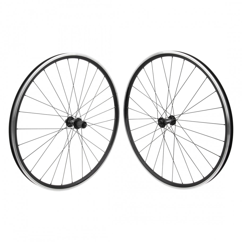 PAIR 700 622x18 ORIGIN 8 SL18 BLACK MSW 28 SHIMANO RS400 8-11sCASS QR BLACK 130mm DTI2.0BK