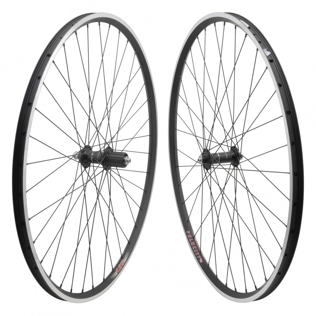 PAIR 700 622x18 VELO A23 BLACK MSW 36 SHIMANO R7000 8-11sCASS QR BLACK 130mm DT2.0/1.8BK