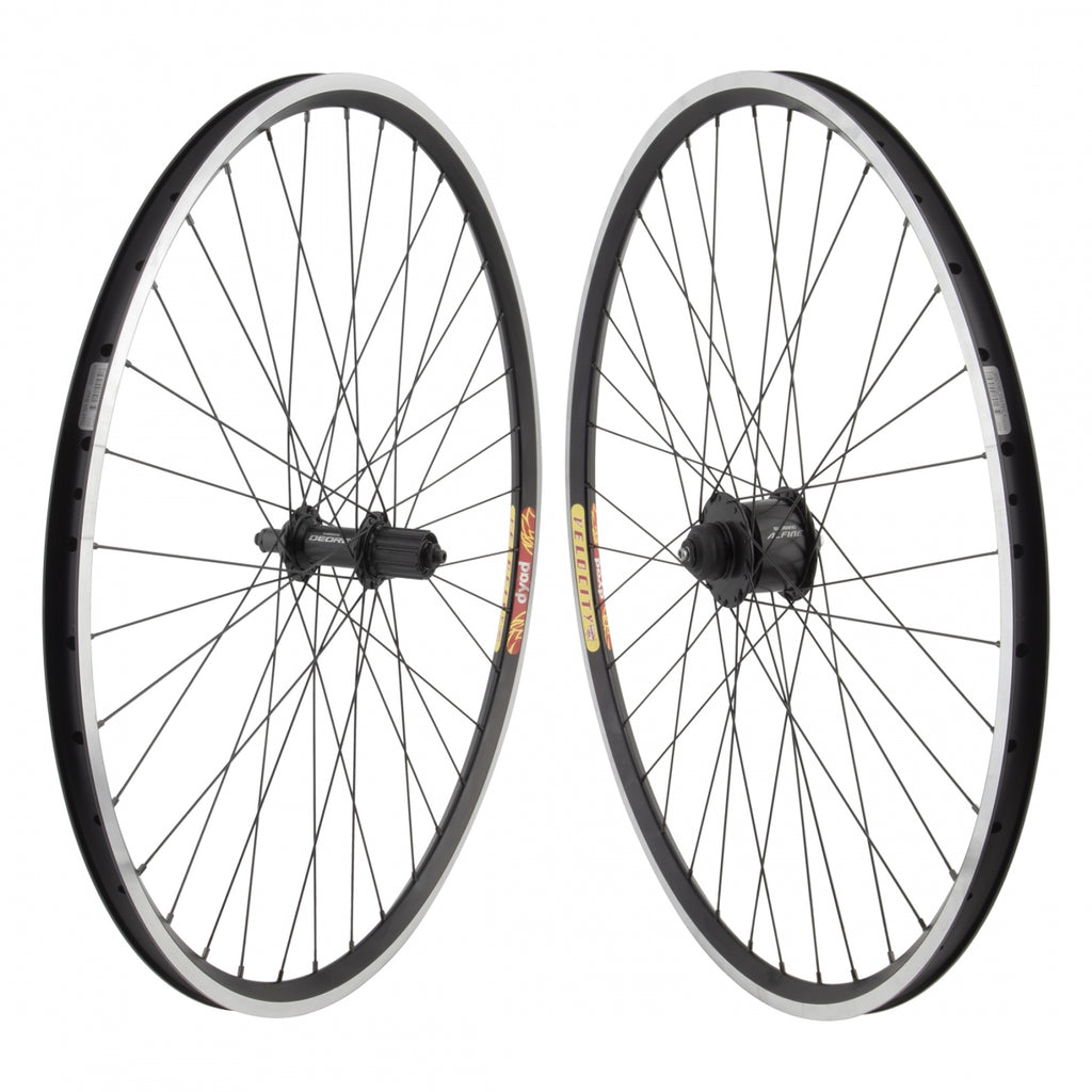 PAIR 700 622x18 VELO DYAD BLACK MSW 36 SHIMANO S501 GEN T610 8-10sCAS QR BLACK 135mm DT2.0/1.8BK