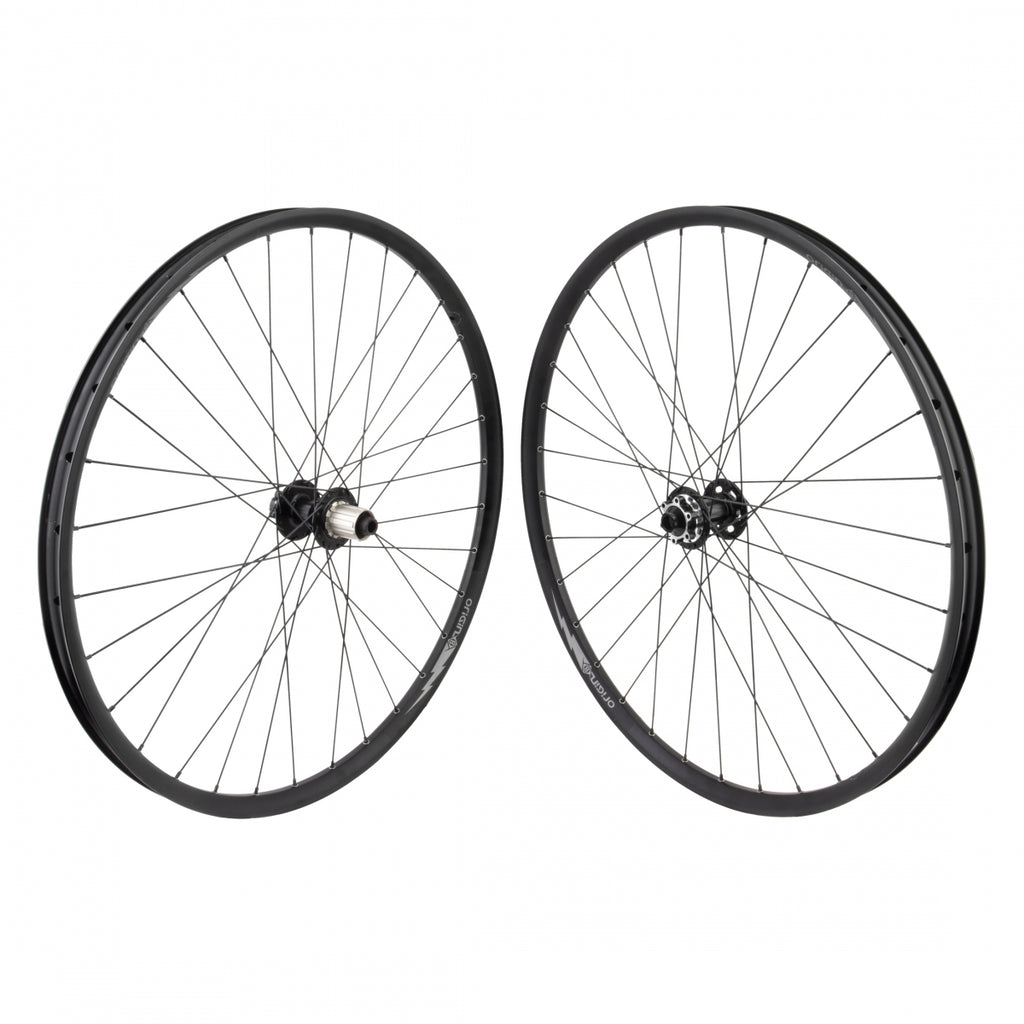 PAIR 29 622x27 ORIGIN 8 BOLT ALLOY MTB 20mm TBLS BLACK DISC 32 ORIGIN 8 MT3100 8-10sCAS 6B 15mm 12mm SEAL BLACK 142mm DT2.0BK