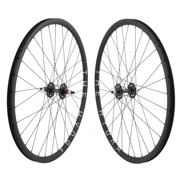 PAIR 700 622x20 H+SON HYDRA BLACK DISC 32 ORIGIN 8 SS1101 FX/FX SEAL BLACK 120mm DT2.0/1.8BK