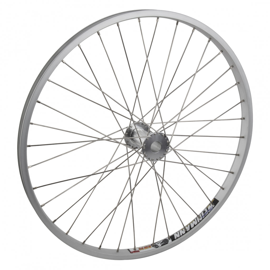 REAR 26x1.75 559x24 WEI DM30 SILVER 36 WHEEL MASTER PEDICAB 25.4mmKEYED ALLOY SILVER 12gSS