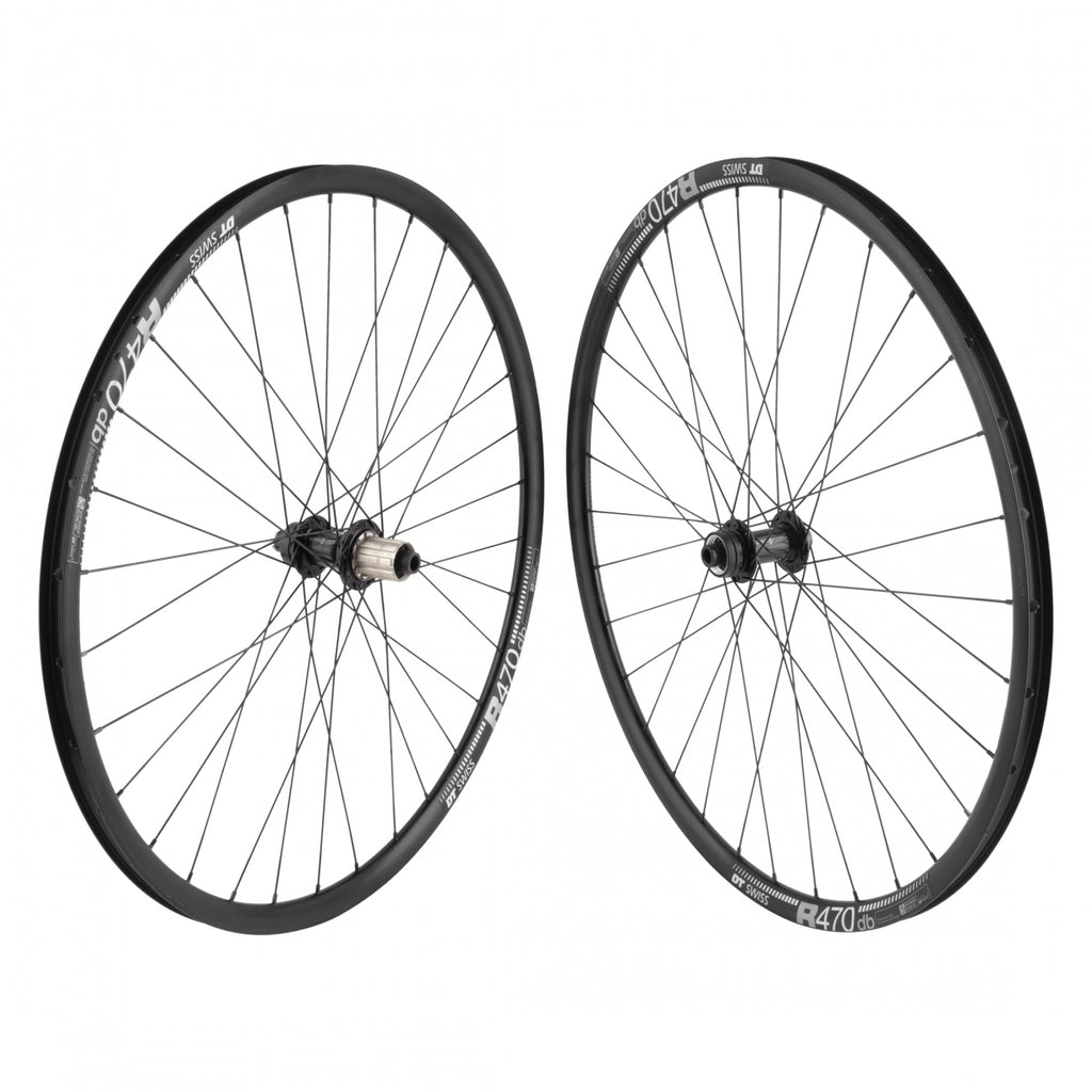 PAIR 700 622x20 DT R470 BLACK DISC 32 ORIGIN 8 RD1120 8-11sCAS CL 12mm SEAL BLACK 142mm DT2.0/1.8BK