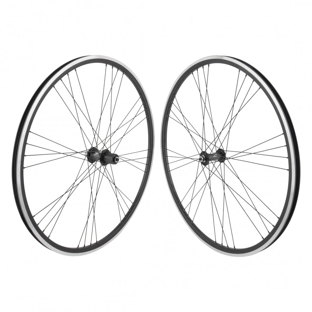PAIR 700 622x13 MACH1 ROADRUNNER BLACK MSW 8x4 WHEEL MASTER AQ1010 8-10sCAS QR BLACK 130mm DTI2.0BK EYE