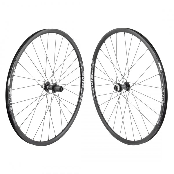 PAIR 700 622x20 DT R470 BLACK DISC 28 SHIMANO RS470 8-11sCAS CL 12mm SEAL BLACK 142mm DTI2.0BK