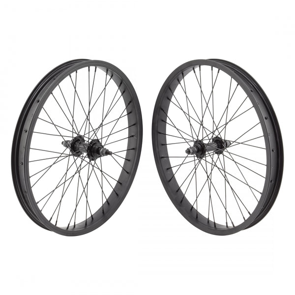 PAIR 20x1.75 406x35 ALLOY BLACK 36 STEEL FW 1sp 3/8 BLACK 110mm 14gBK