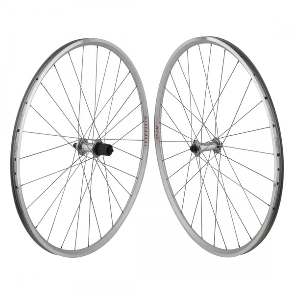 PAIR 700 622x18 VELO A23 SILVER MSW 28 SHIMANO RS400 8-11sCAS QR SILVER 130mm SAPIM LEADER 2.0 SILVER