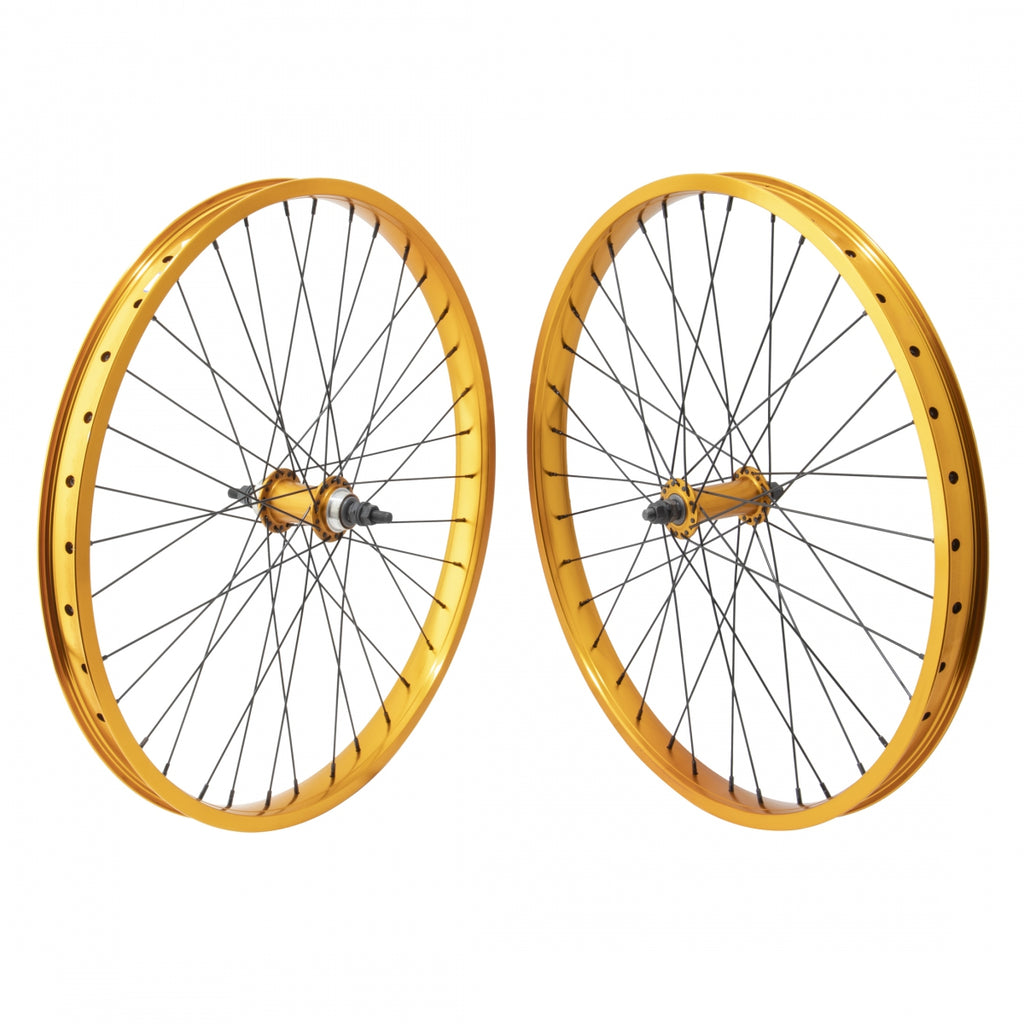 PAIR 24x1.75 507x32 SE BIKES SO CAL FLYER(22) GOLD NMSW 36 1s FF LOOSE 3/8 GOLD 110mm 14gBK