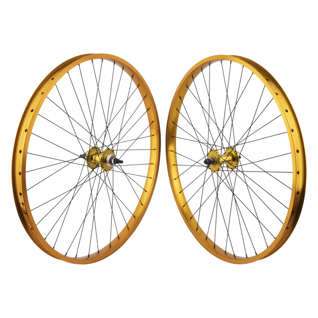 PAIR 29 622x32 SE BIKES BIG RIPPER(21) GOLD NMSW 36 1s FF SEAL 3/8 GOLD 110mm SS2.0BK