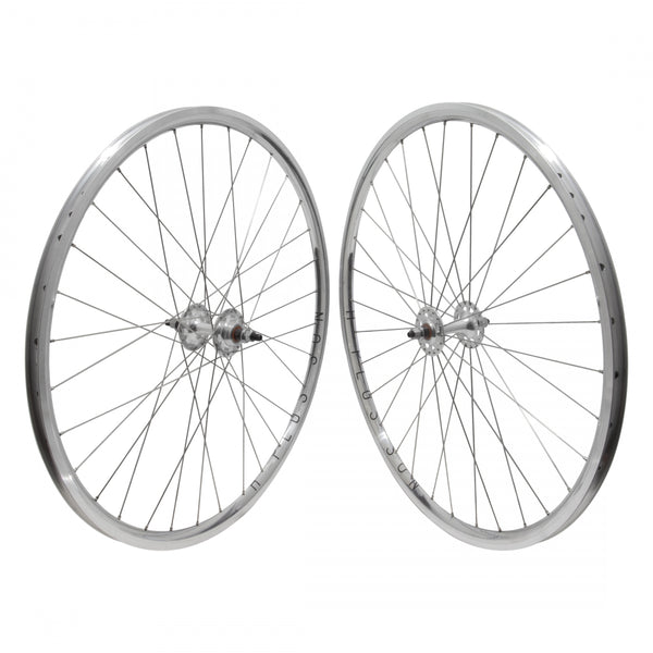 PAIR 700 622x18 H+SON ARCHETYPE POL MSW 32 ORIGIN 8 SS1101 FX/FX SEAL SILVER SAPIM LEADER 2.0 SILVER RADIAL FRONT