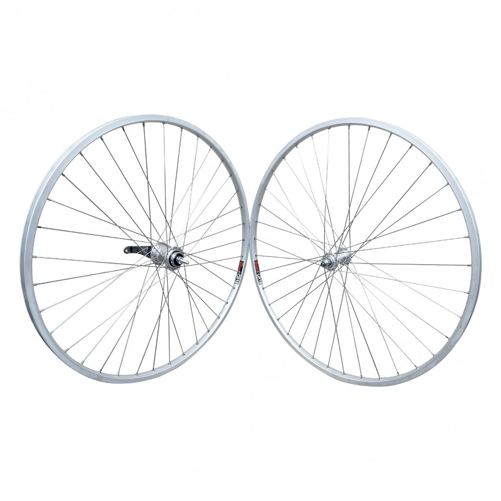 PAIR 700 622x18 SUN CR18 SILVER 36 ALLOY BO KT CB ALLOY HD SILVER 110mm DTI2.0SL