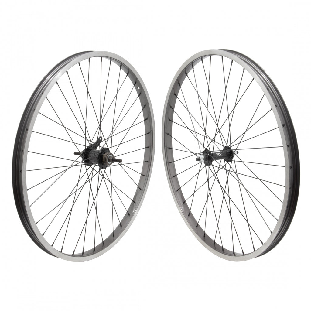 PAIR 26x1.75 559x29 ALLOY GY GSW 36 ALLOY BO 3/8 BLACK KT CB 110mm BLACK 14gBK w/TRIM KIT