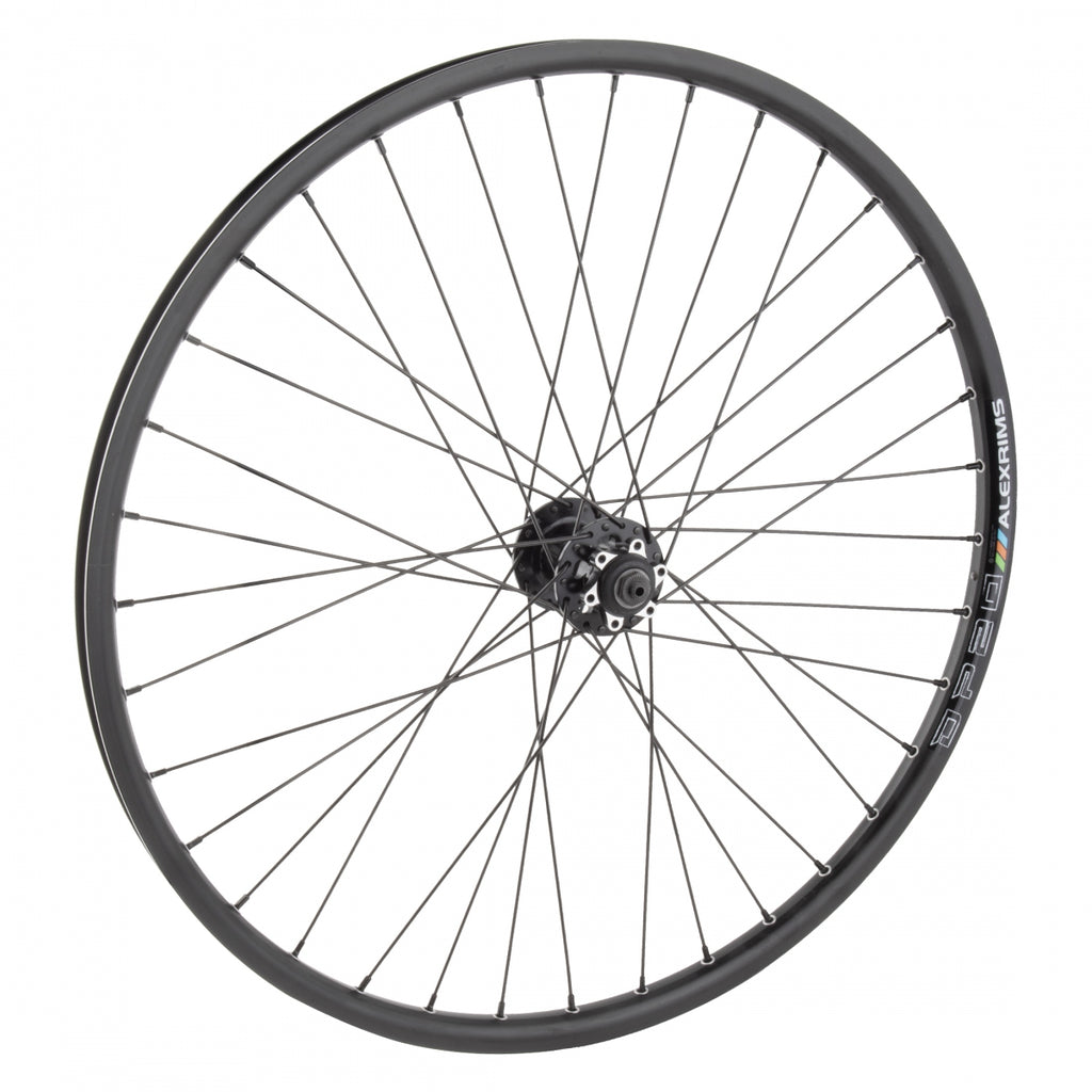 FRONT 26x1.5 559x20 ALEX DP20 BLACK DISC 36 WHEEL MASTER MT2000 6B QR BLACK 100mm DT13gBK