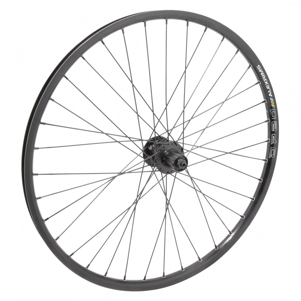 REAR 26x1.5 559x20 ALEX DP20 BLACK DISC 36 WHEEL MASTER MT2000 8-10sCAS 6B QR BLACK 135mm DT13gBK