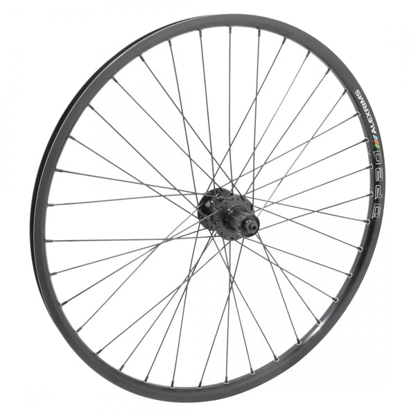 REAR 26x1.5 559x20 ALEX DP20 BLACK DISC 36 WHEEL MASTER MT2000 8-10sCAS 6B QR BLACK 135mm DT13gBK