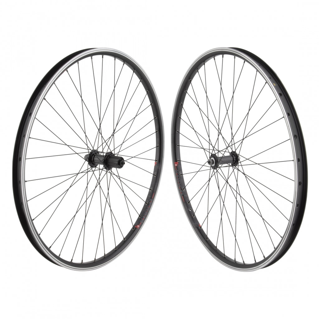 PAIR 700 622x25 MACH1 KARGO BLACK MSW 36 WHEEL MASTER MT5000 MT5010 8-10sCAS QR BLACK 135mm SS2.0BK