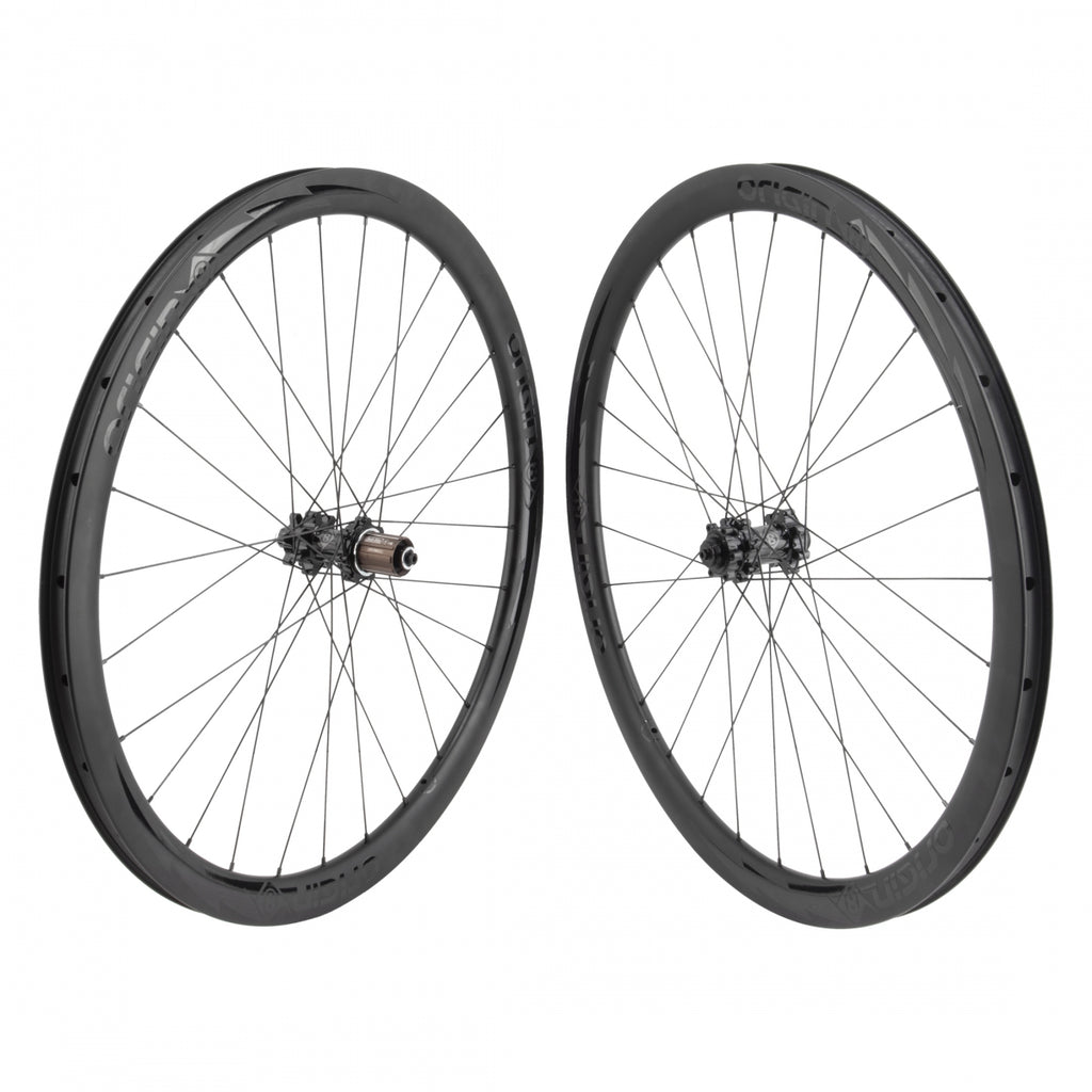 PAIR 700 622x21 ORIGIN 8 BOLT CARBON 38mm TBLS DISC BLACK 28 ORIGIN 8 CX/GX1110 ELITE 8-11sCAS 6B QR SP SEAL BLACK 135mm SAPIM RACE 2.0/1.8 BLACK (NO SKEWER)