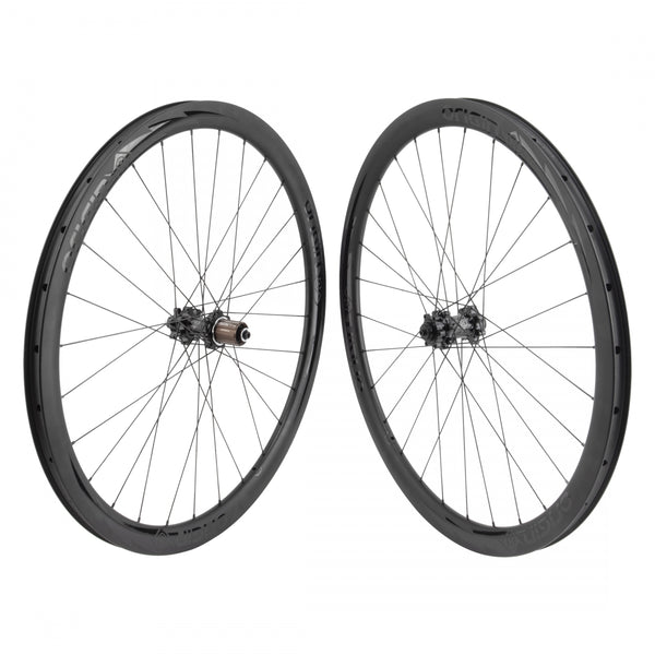 PAIR 700 622x21 ORIGIN 8 BOLT CARBON 38mm TBLS DISC BLACK 28 ORIGIN 8 CX/GX1110 ELITE 8-11sCAS 6B QR SP SEAL BLACK 135mm SAPIM RACE 2.0/1.8 BLACK (NO SKEWER)