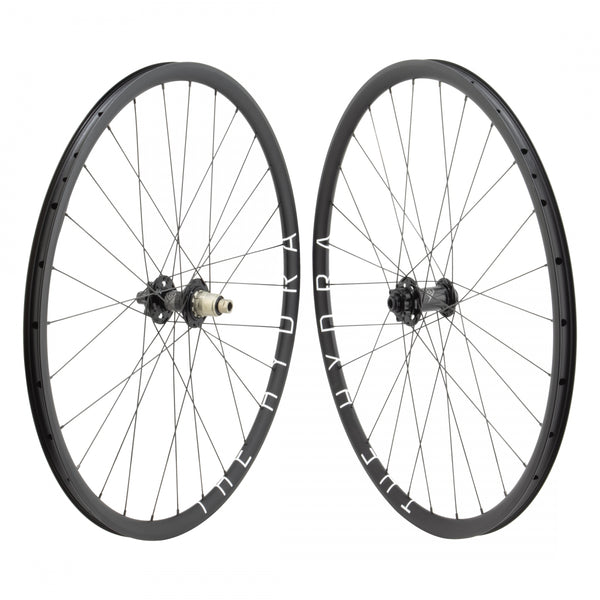 PAIR 700 622x20 H+SON HYDRA BLACK DISC 28OR8 CX/GX1110 ELITE 12sXD 6B 12mm SEAL BLACK 142mm SAPIM RACE 2.0/1.8 BLACK
