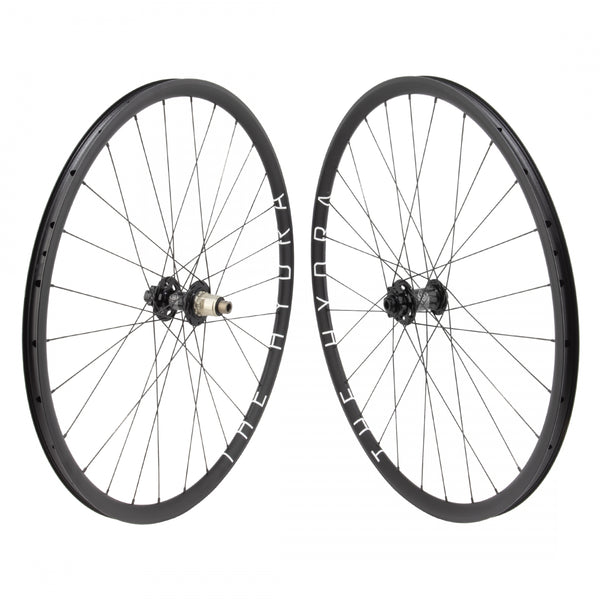 PAIR 700 622x20 H+SON HYDRA BLACK DISC 28OR8 CX/GX1110 ELITE 12sXD 6B 12mm SEAL BLACK 142mm SAPIM RACE 2.0/1.8 BLACK (NO SKEWER)