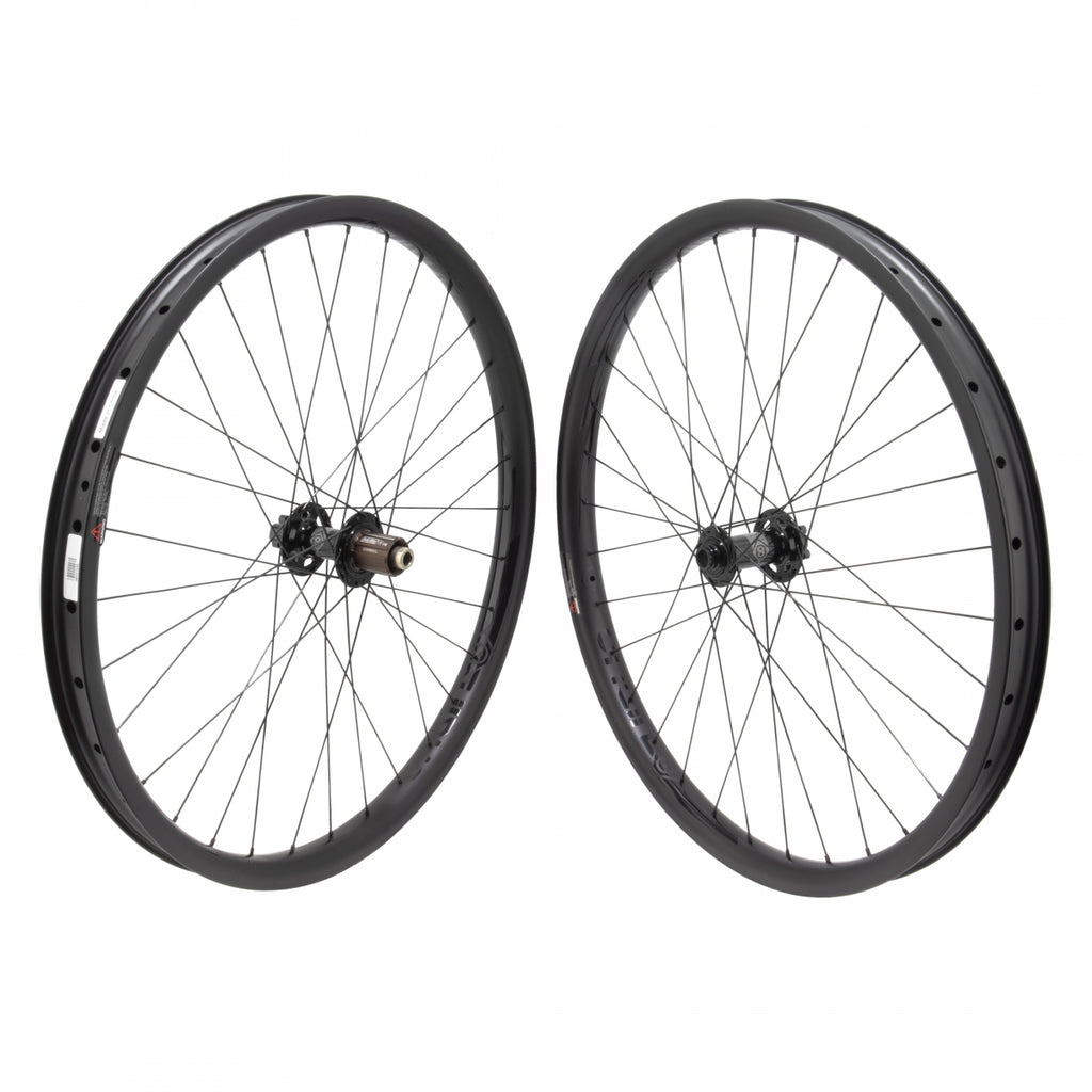 PAIR 27.5 584x36 ORIGIN 8 BOLT CARBON 25mmTBLS DISC BLACK 32 ORIGIN 8 MT1110 ELITE 8-11sCAS 6B 15mm 12mm SEAL BLACK 110mm 148mm DT COMP 2.0/1.8 BLACK