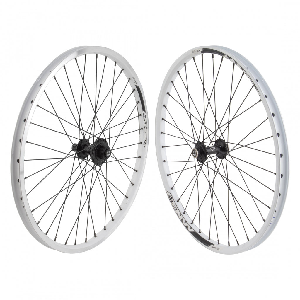 PAIR 24x1.75 507x21 SUN ENVY WELD WHITE 36 BLACK-OPS MX3200 1sp CASS 17t SEAL BLACK 110mm DTI2.0BK