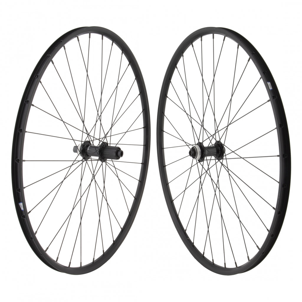 PAIR 700 622x19 WTB ASYM TCS i19 BLACK DISC 32 SHIMANO RS470 8-11sCAS CL 15mm 12mm BLACK 142mm SS2.0BK PV NO DECAL
