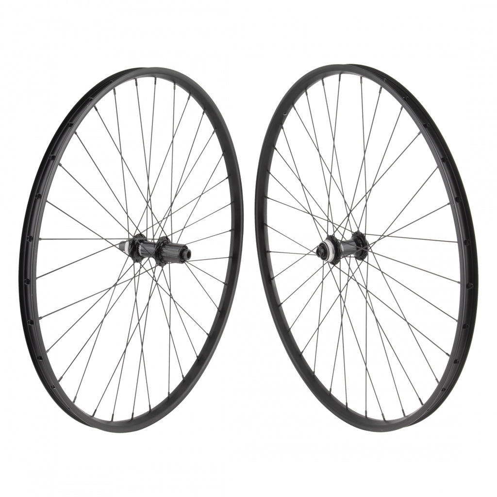 PAIR 700 622x23 WTB ASYM TCS i23 BLACK DISC 32 SHIMANO RS470 8-11sCAS CL 12mm BLACK 142mm SS2.0BK PV NO RIM DECAL