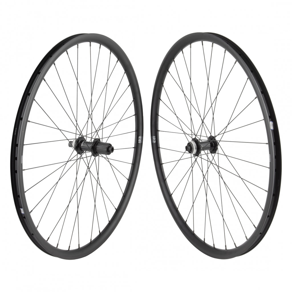 PAIR 700 622x23 WTB EZR TCS i23 BLACK DISC 32 SHIMANO RS470 8-11sCAS CL 15mm 12mm BLACK 142mm SS2.0BK PV