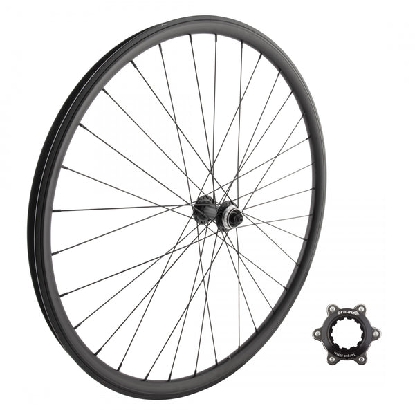 FRONT 700 622x25 WHEEL MASTER J25SG BLACK MSW 32 SHIMANO TX505 CL w/6B ADAPTOR QR BLACK 100mm 14gBK