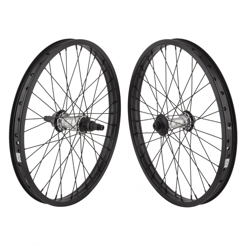 PAIR 20x1.75 406x27 AN BLACK SHEEP 6069 BLACK NMSW 36 TSC SYMBOL 9T RHD 3/8-FT 14mm-RR POL 110mm SS2.0BK W/FRONT AND REAR NON-DRIVE GUARDS