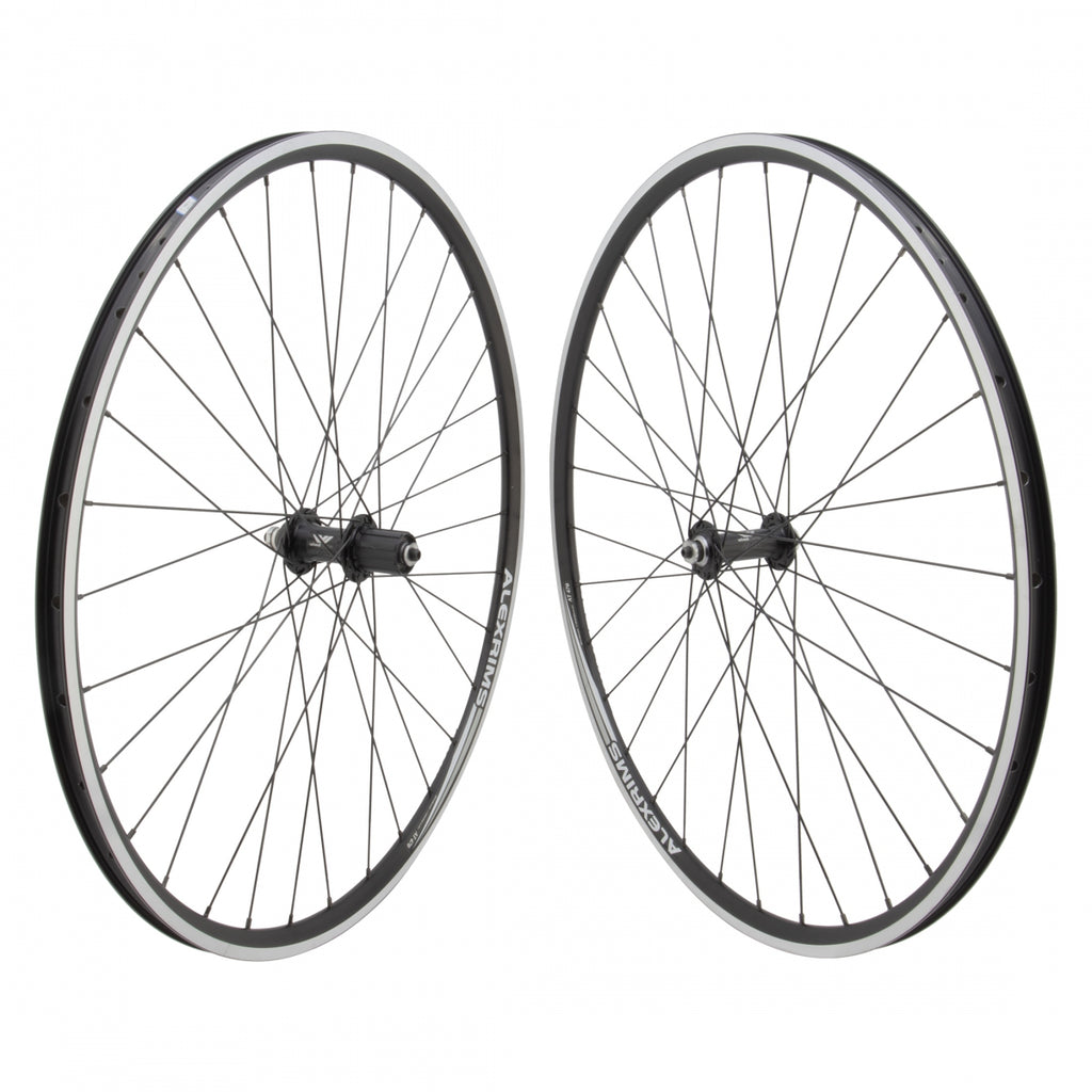 PAIR 700 622x17 ALEX AT470 BLACK MSW 32 WHEEL MASTER AQ1010 8-10sCAS QR BLACK 130mm SS2.0BK