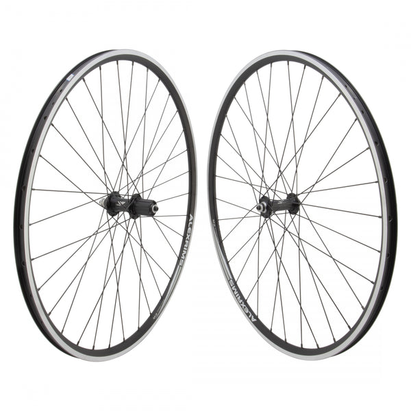 PAIR 700 622x17 ALEX AT470 BLACK MSW 32 WHEEL MASTER AQ1010 8-10sCAS QR BLACK 130mm SS2.0BK