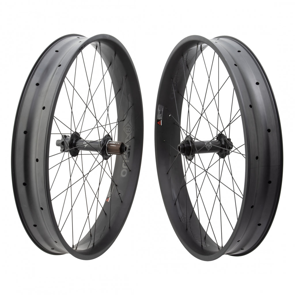 PAIR 26x4.0 559x80 ORIGIN 8 BOLT CARBON FAT 22mm TBLS BLACK DISC 32 ORIGIN 8 FB1110 ELITE 8-11sCASS 6B 15/12mm SEAL BLACK 150mm 197mm SAPIM RACE 2.0/1.8BK