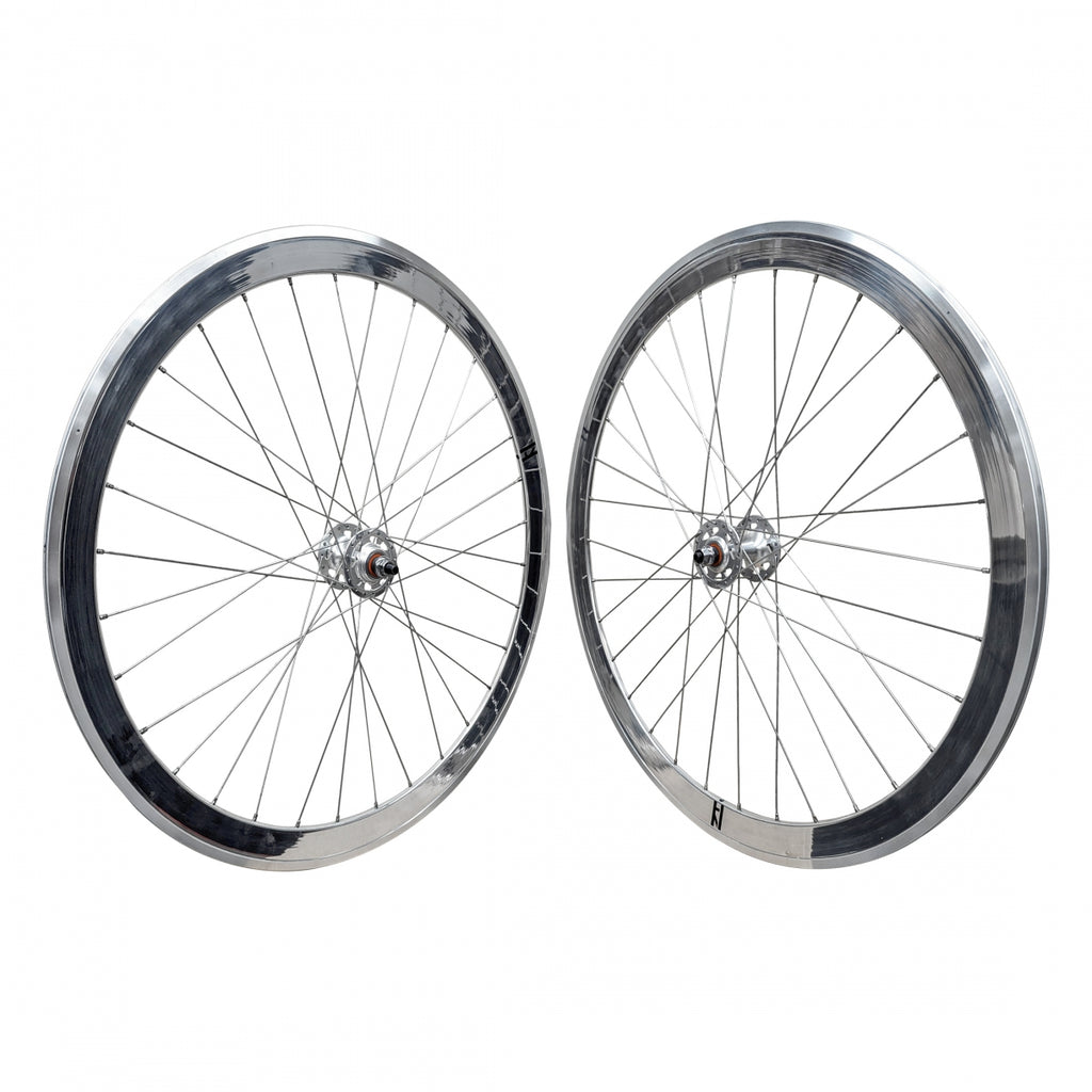 PAIR 700 622x14 H+SON SL42 POL MSW 32 ORIGIN 8 FX/FX SEAL SILVER 120mm DTI2.0SL