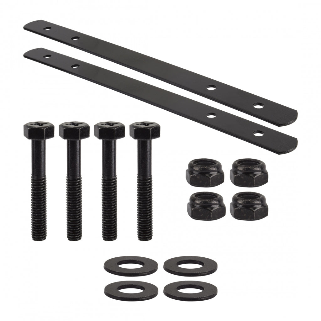 SUN TRIKE REPLACEMENT FITTINGS ATLAS DLX/ TRANSIT/SD 4-BOLTS/4-NUTS/4-WASHERS/2-PLATES BLACK (H)