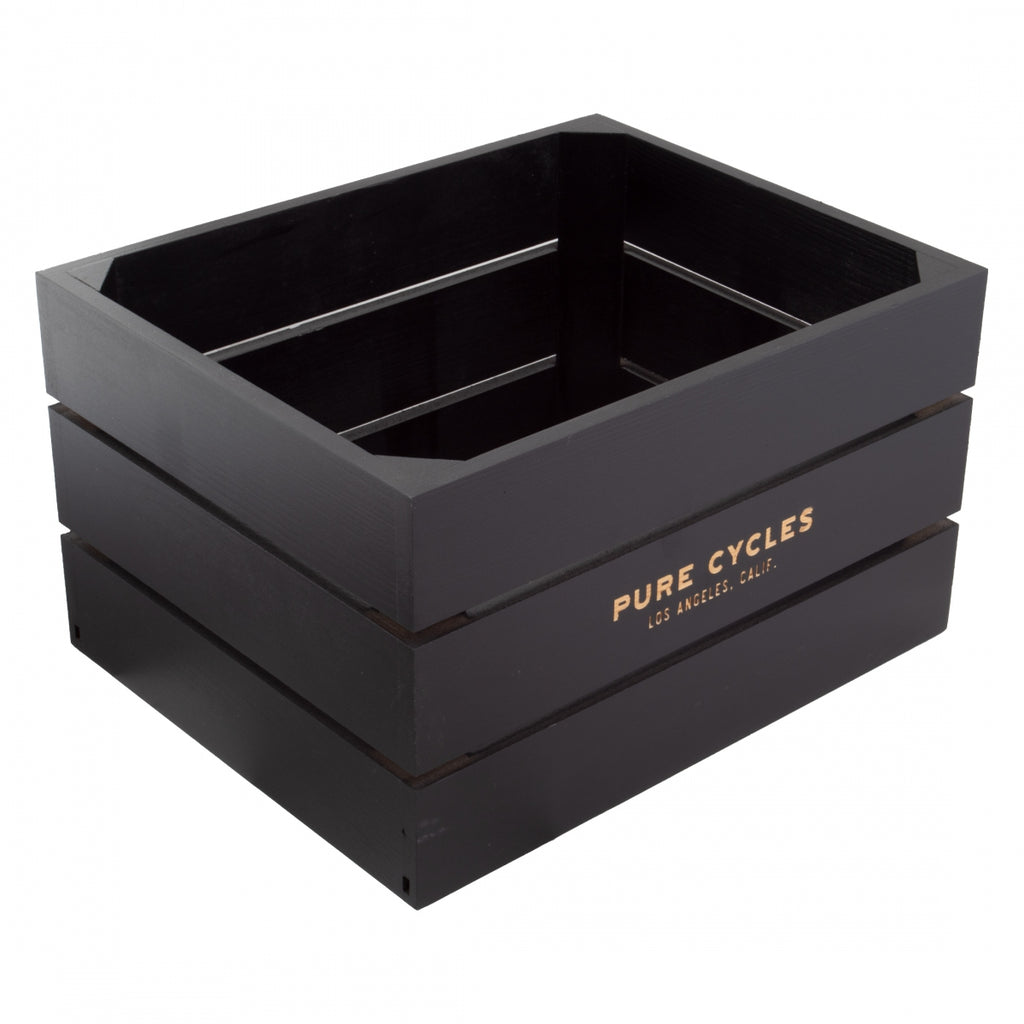 PURE REAR WOOD RACTOP CITY CRATE 12.5x9.75x7.25 MATTE BLACK