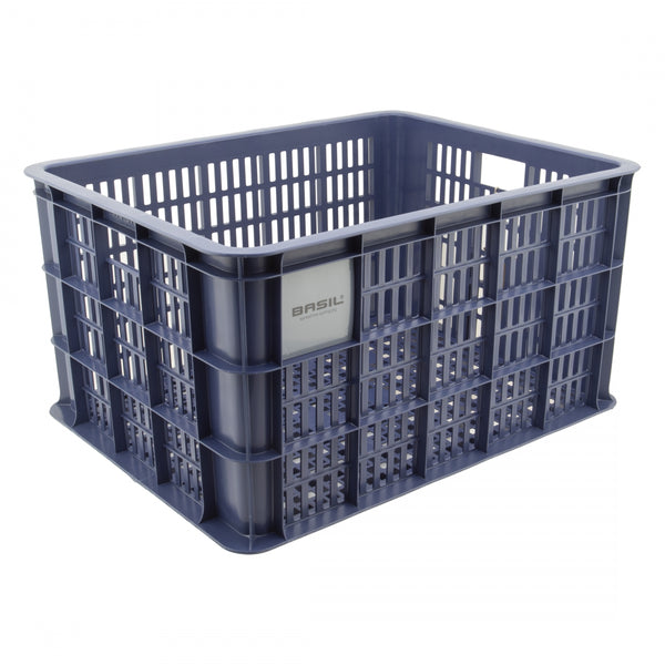 BASIL REAR RACTOP CRATE S 17.5L BLUE RECYCLED MATERIAL