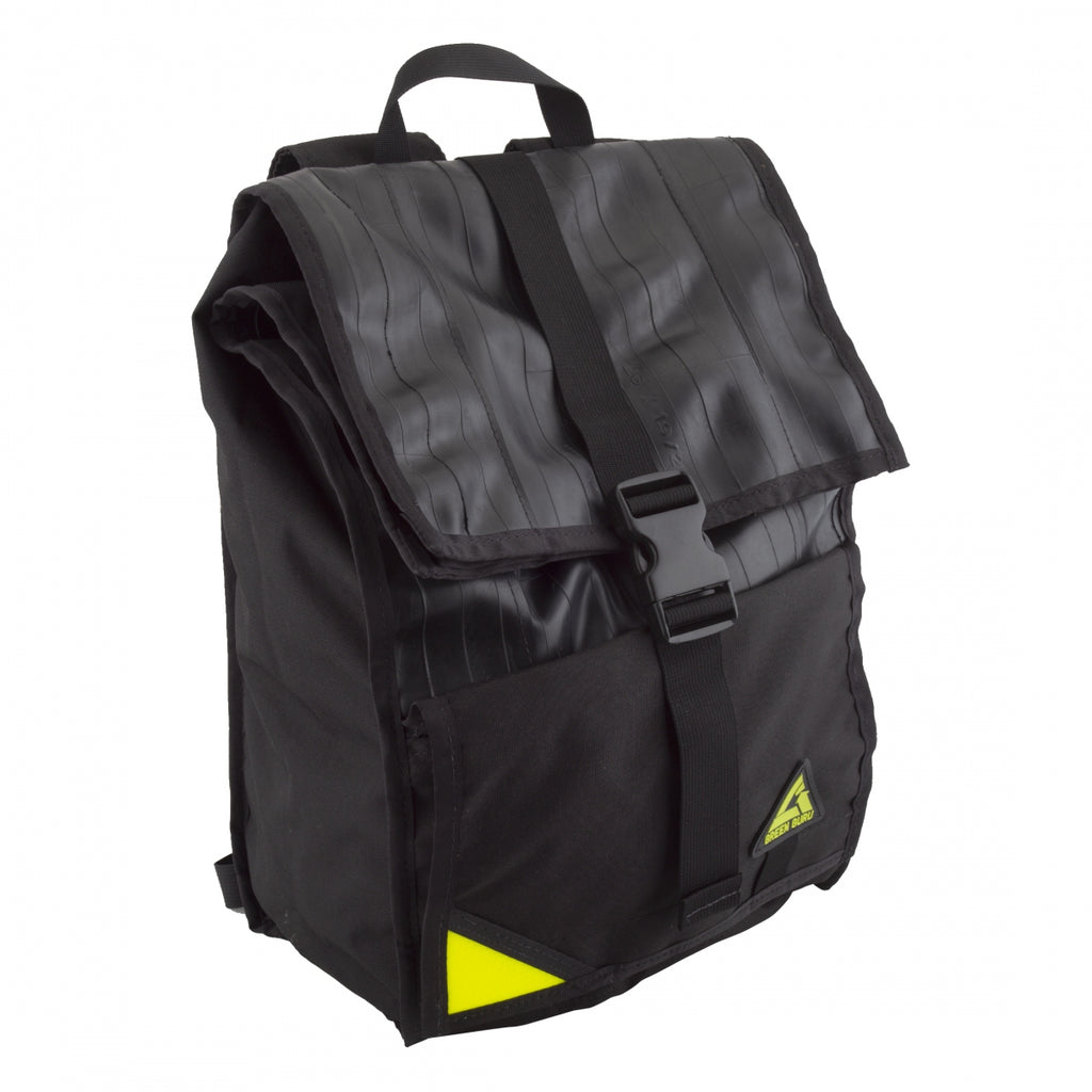 GREENGURU BACKPACK COMMUTER ROLL TOP BLACK