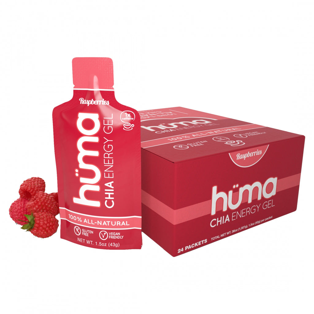 HUMA CHIA ENERGY GEL RASPBERRY BXof24