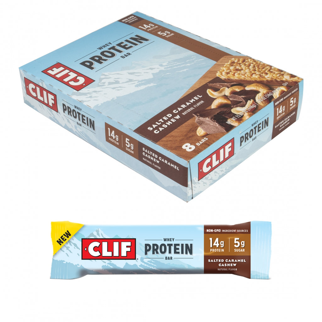 CLF WHEY PROTEIN BAR SALTED CARAMEL CASHEW  BXof8