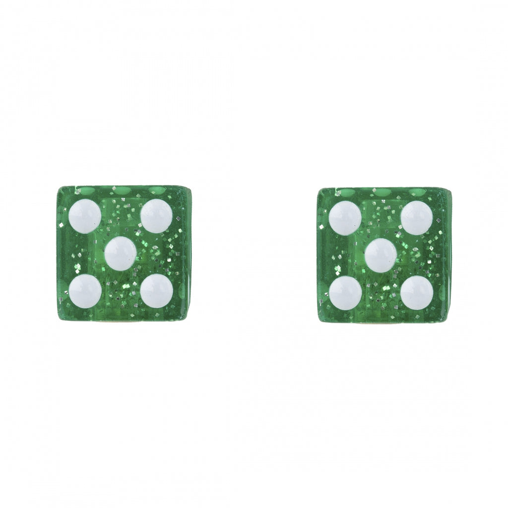 TRIKTOPZ DICE-GLITTER GRN 1pr/PK