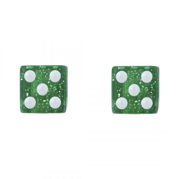 TRIKTOPZ DICE-GLITTER GRN 1pr/PK